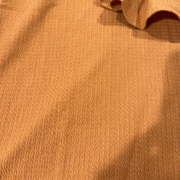 NWT. One West mustard ruffle tank, petite medium. - Picture 3 of 5